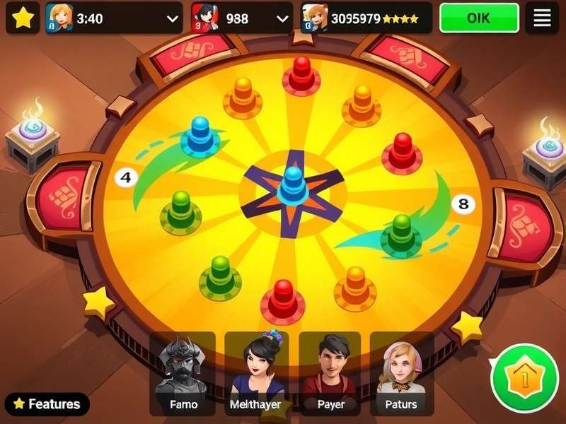 Ludo Star Plus gameplay screenshot showing colorful board and tokens